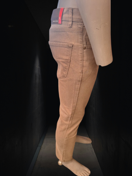 Erkek Bej Dar Kesim Kot Pantalon